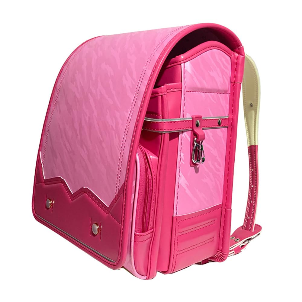 Zaino Scolastico, Zaino Giapponese in PU con Chiusura Automatica, Zaino Leggero, A, 35 * 26 * 19 cm