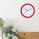Matiz Analog 30 cm X 30 cm Wall Clock | Brown | with Glass | Standard| 107 RED