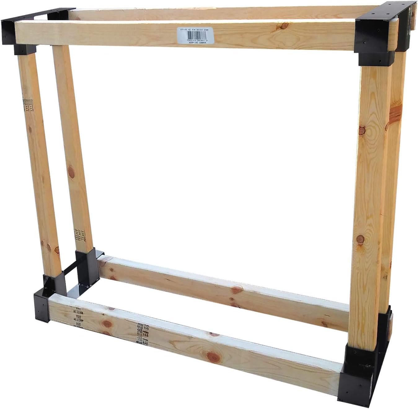 Outdoor Firewood Log Rack Bracket Kit, Fireplace Wood