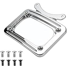 3162 Curved License Plate Holder Frame Fits for 1991-2010 Harley Davidson Touring Electra Glide Road King Road Glide Tour Glide | 1986-2010 Softail | 1993-2007 Dyna Models | Chrome