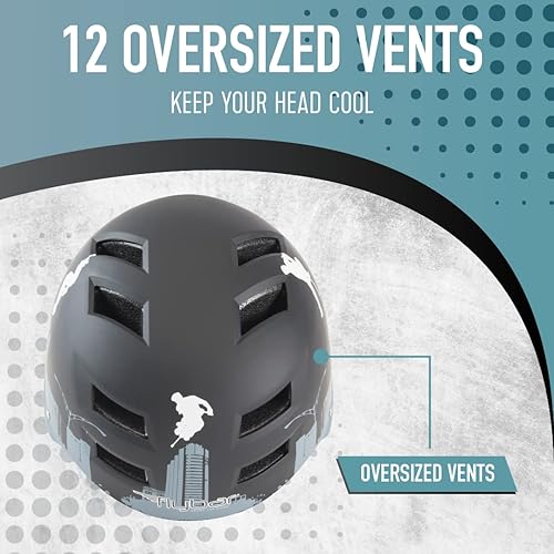 Miniatura 4 de Casco de bicicleta Flybar - Multideporte, certificado dual, ajustable, ligero, para skateboard, patinaje, pogo, scooter eléctrico, snowboard, para