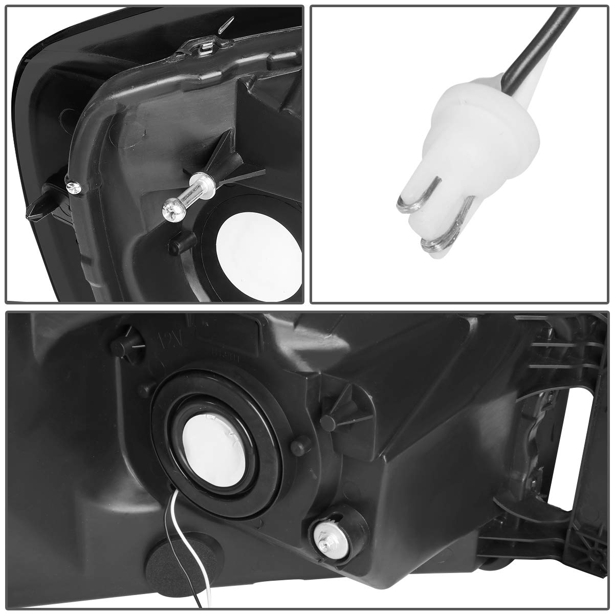 Smoke Black Headlights For 2006-2009 Dodge Ram 1500/2500/3500 - G-PLUS Replacement Headlamps