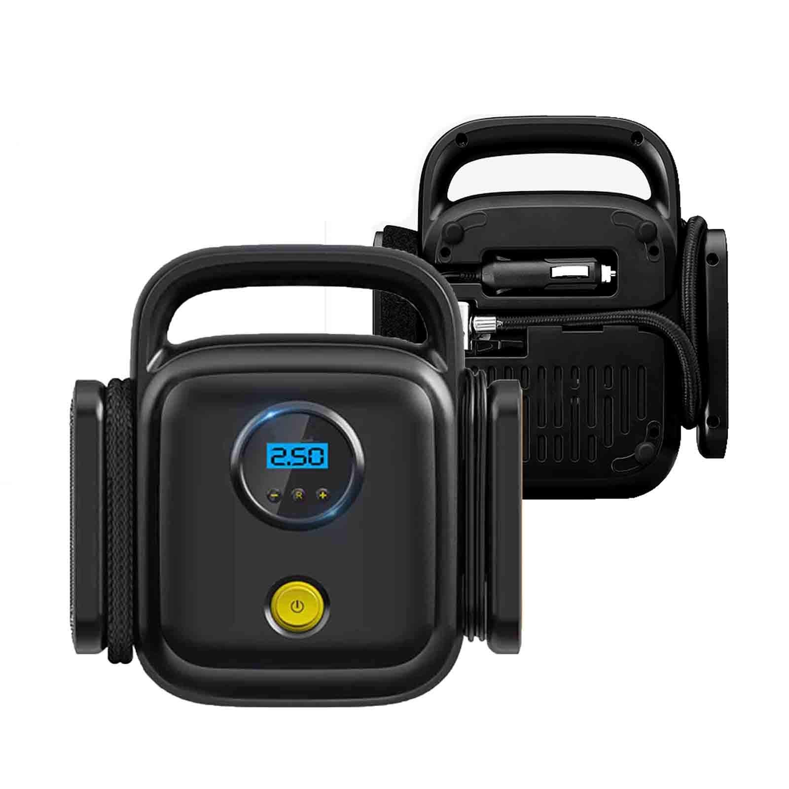 Compresor Aire Coche Portátiles De Aire del Neumático De La Bomba, con El Adaptador De Luz De Fondo Manómetro Digital De Válvula, Conveniente For Los Neumáticos De Coches Y Bicicletas, Baloncesto Y O