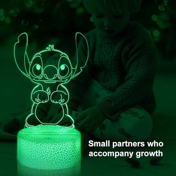 HUITANQIAN 3D Night Light for Kids -16 Colors 3D Illusion Lamp with Remote & Smart Touch,Bedroom Decoration Led Light,Birthday Gifts Holiday Christmas Gifts for Teens Boys Girls Kids photo 3
