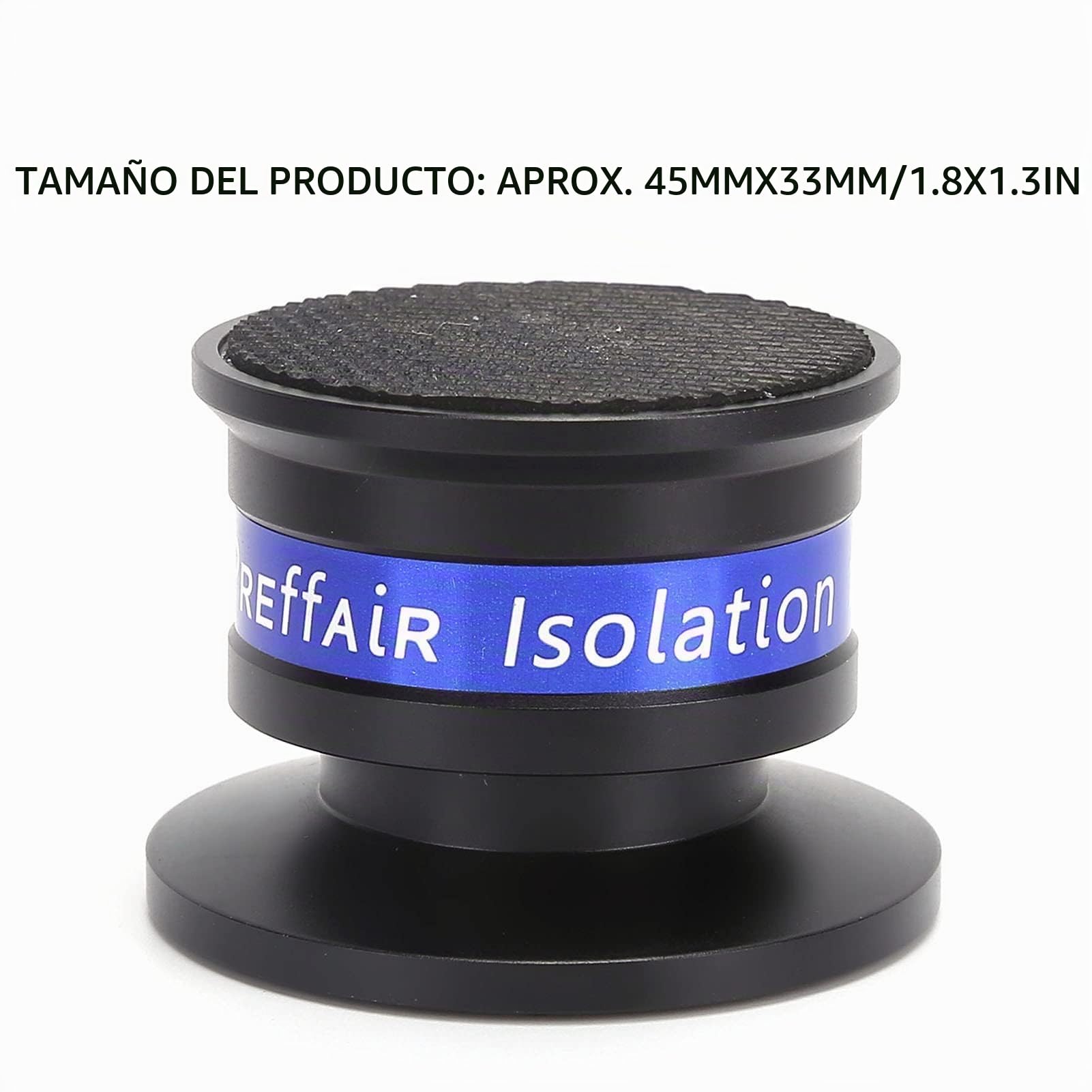 4 almohadillas de aislamiento para pies, clavijas de almohadilla de aislamiento de audio para tocadiscos, almohadillas de clavijas de aislamiento de goma antivibración y antideslizante para (negro)
