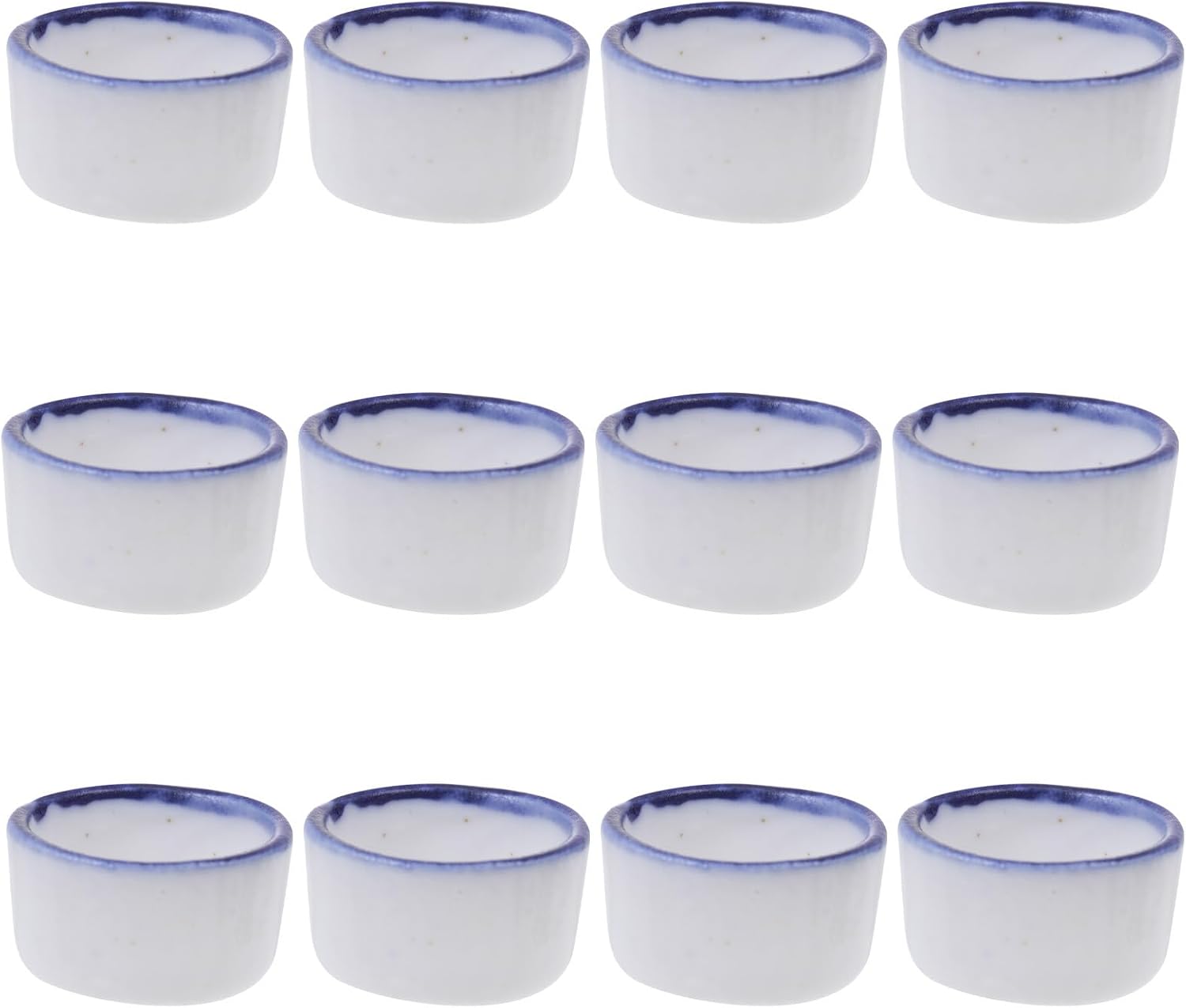 12pcs Small Ceramic Reptile Water Bowls Spider Scorpion Drinking Basins Feeding Sink for Crawling Pets Terrarium Use