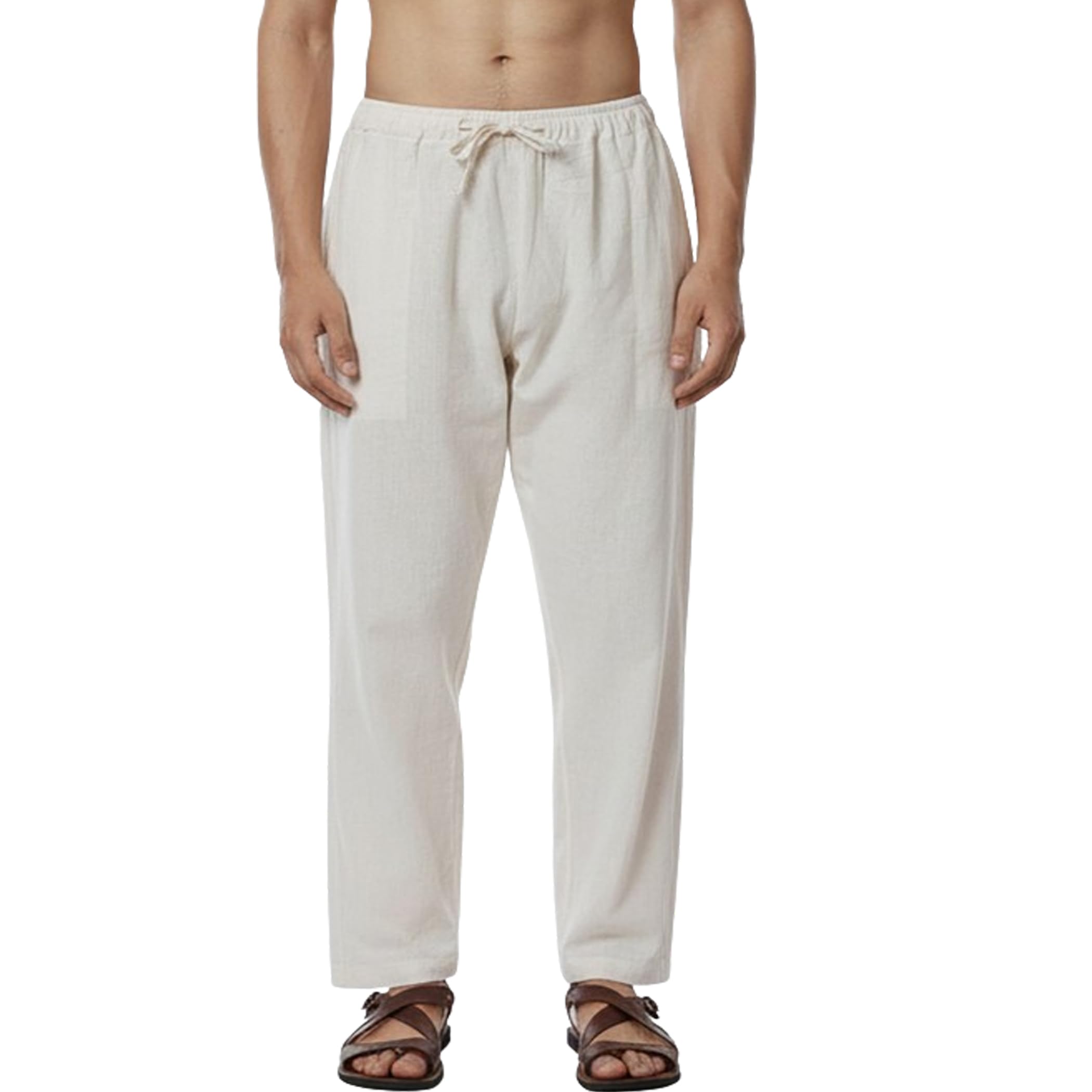 ukal Cotton Trouser Pajama Pant for Men – Loose Fit | One Size (28–34 Waist) | Yoga, Sleep, Lounge, Daily Use | Hemp-Linen Look | Handloom Cotton | Breathable | Stylish & Comfortable-picture-18