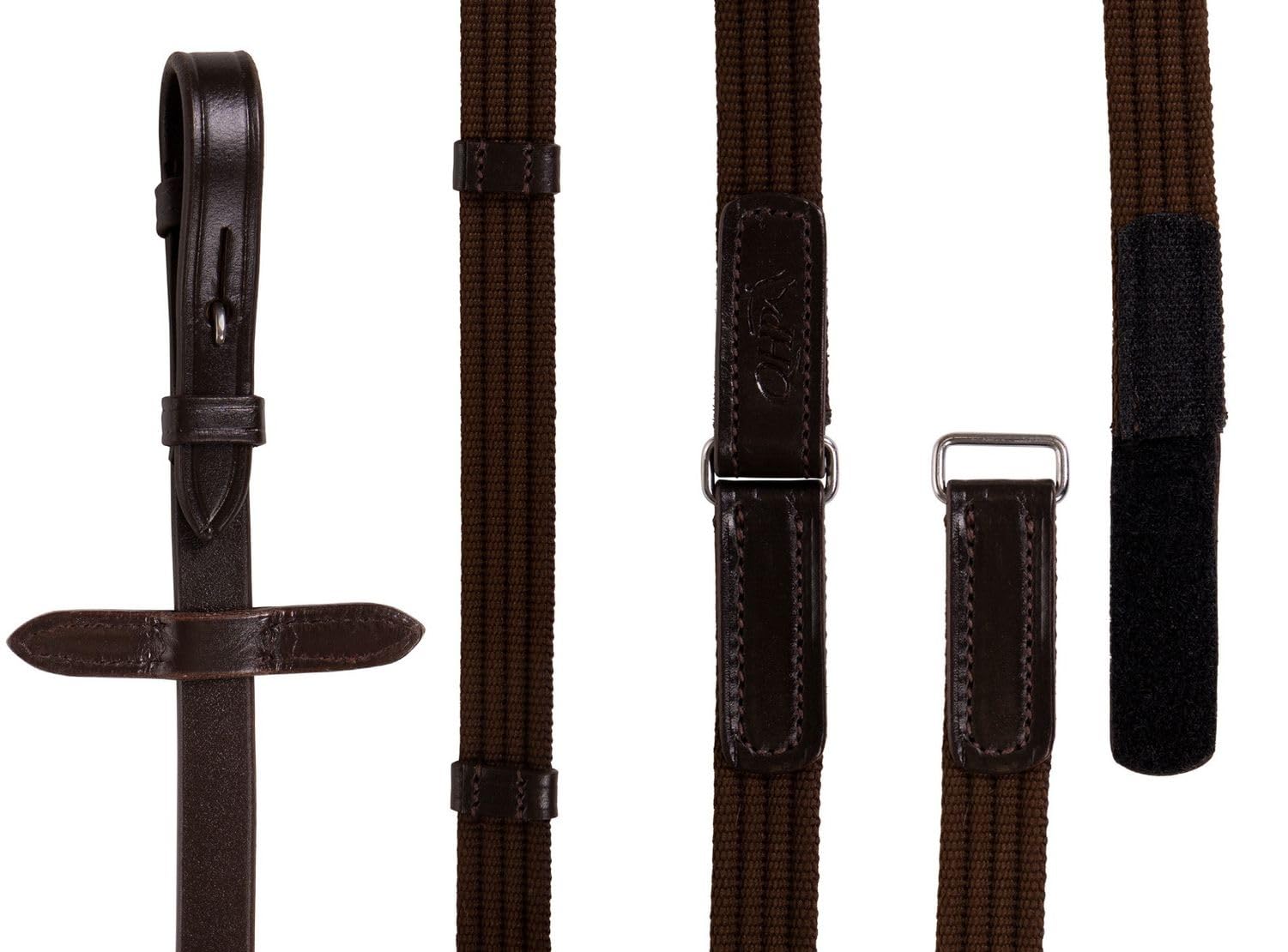 NETPROSHOP Gurtzügel Quick Release Textilzügel mit Schnellverschluß Shetty Pony Full, Groesse:Pony, Farbe:Braun