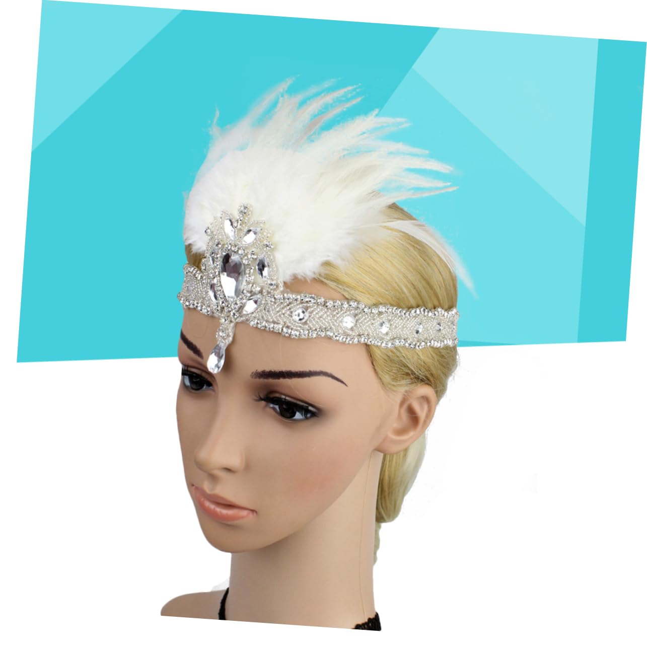 LIFKOME 3pezzi Fascinator Flapper Headband e Accessorio per Sposa e Cerimonie Copricapo Vintage Anni per Matrimoni e