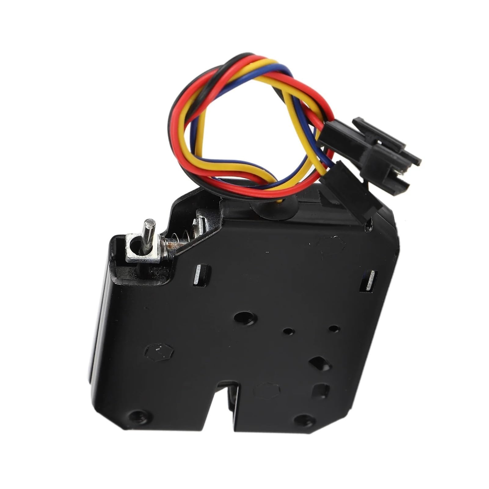 Cerradura eléctrica para gabinete, 12 V, 2 A, electromagnética, control eléctrico, armario, cajón, cerradura, acero, herramienta de bloqueo eléctrico negro