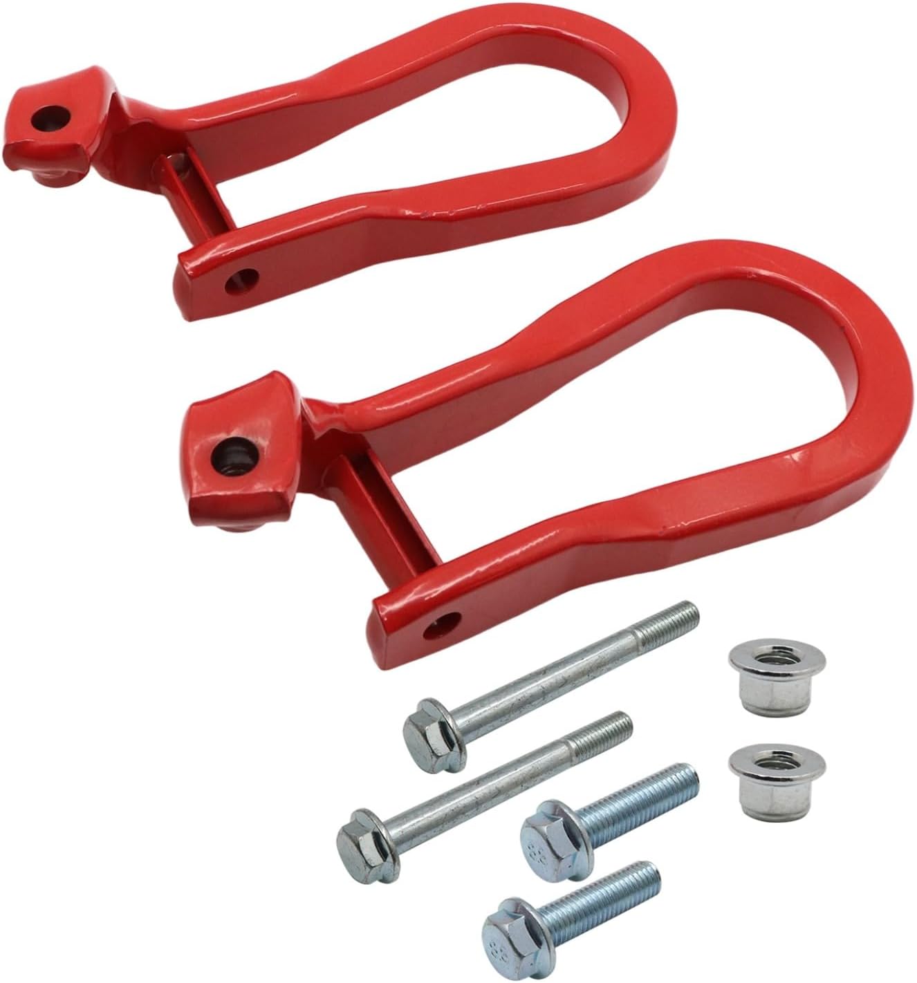 2 Pcs Tow Hooks Red 84072464 Compatible with 2015-2019 Chevy Silverado 2500 3500 HD Compatible with GMC Sierra 2500 3500 HD