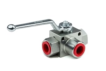 Chief 3-Way High Pressure Ball Valve, L-Flow Control, 1/2 NPT Port | 5145 PSI Max Pressure, 215F Temperature Rating