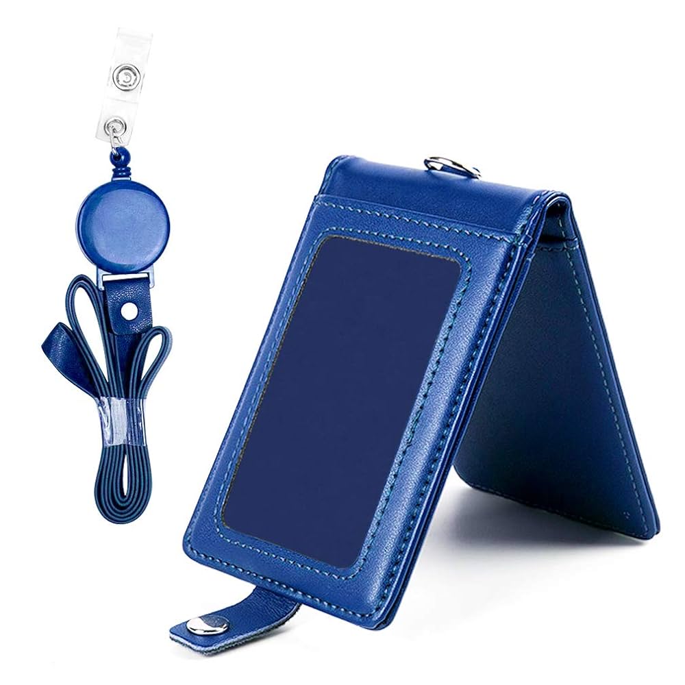 Amazon.co.jp: id カードホルダー ネームホルダー レザー ボタン