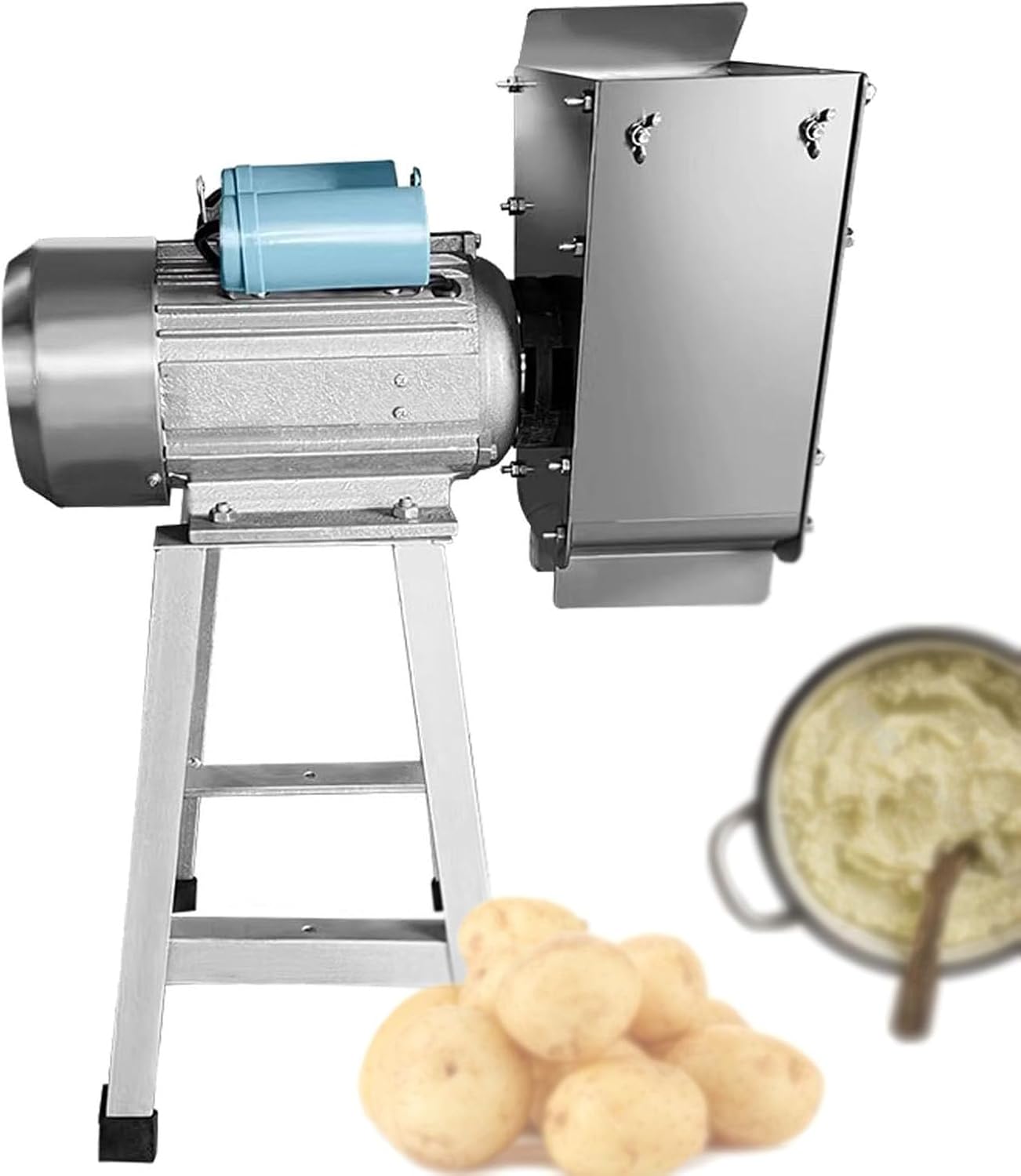 Potato Masher Electric, 1100w Stainless Steel - Smooth Grinding Wheel, for Garlic Tomatoes, Delicate Taste, Time-Saving, for Restaurants, Kitchens