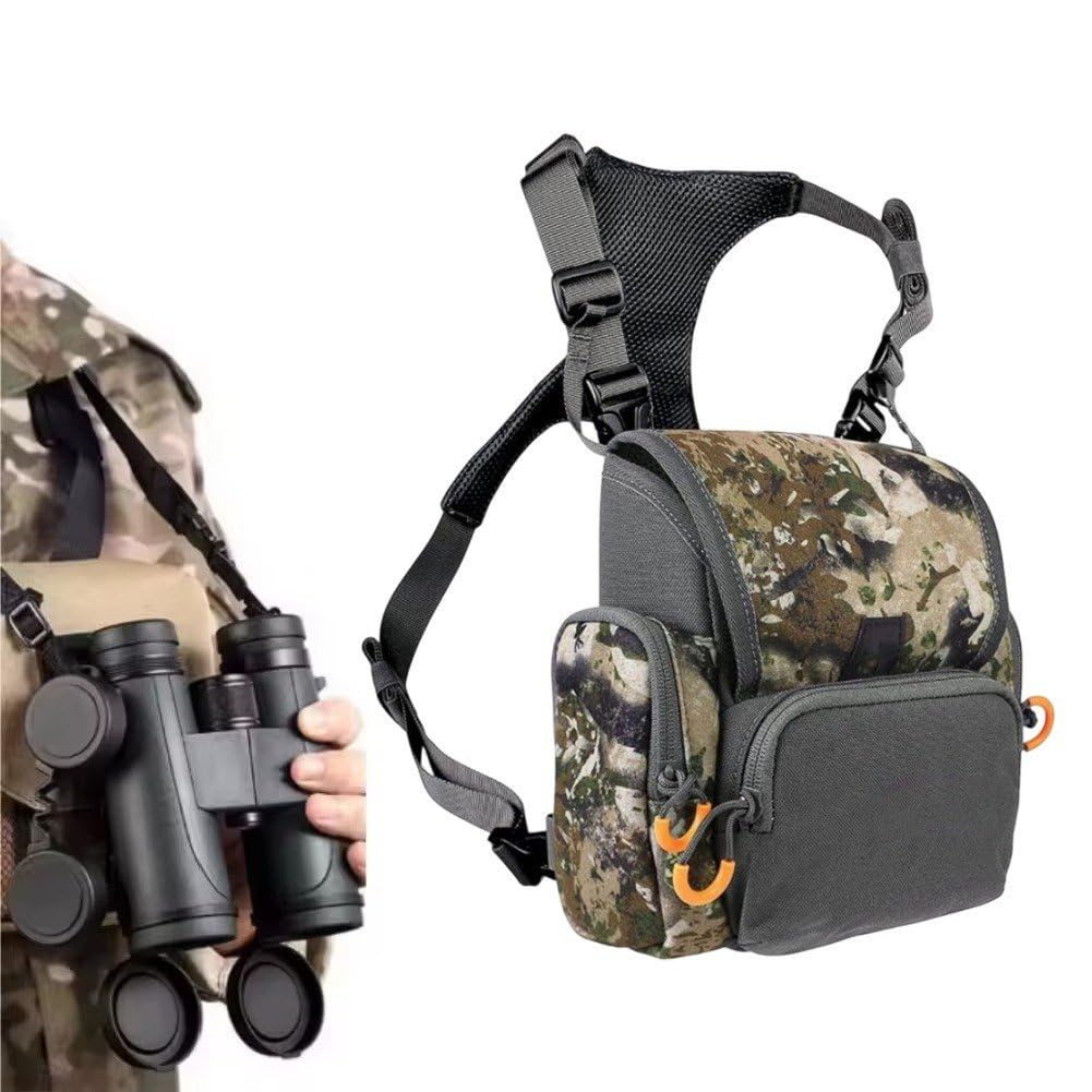 Arnés Portátil para Binoculares con Funda Impermeable, Mochila para Pecho para Caza, Observación De Aves Y Senderismo.