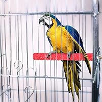 Vista 6 de 4 piezas de juguete de perca para pájaros, soporte de perca de loro de madera, plataforma de molienda de patas, accesorios de jaula, juguetes