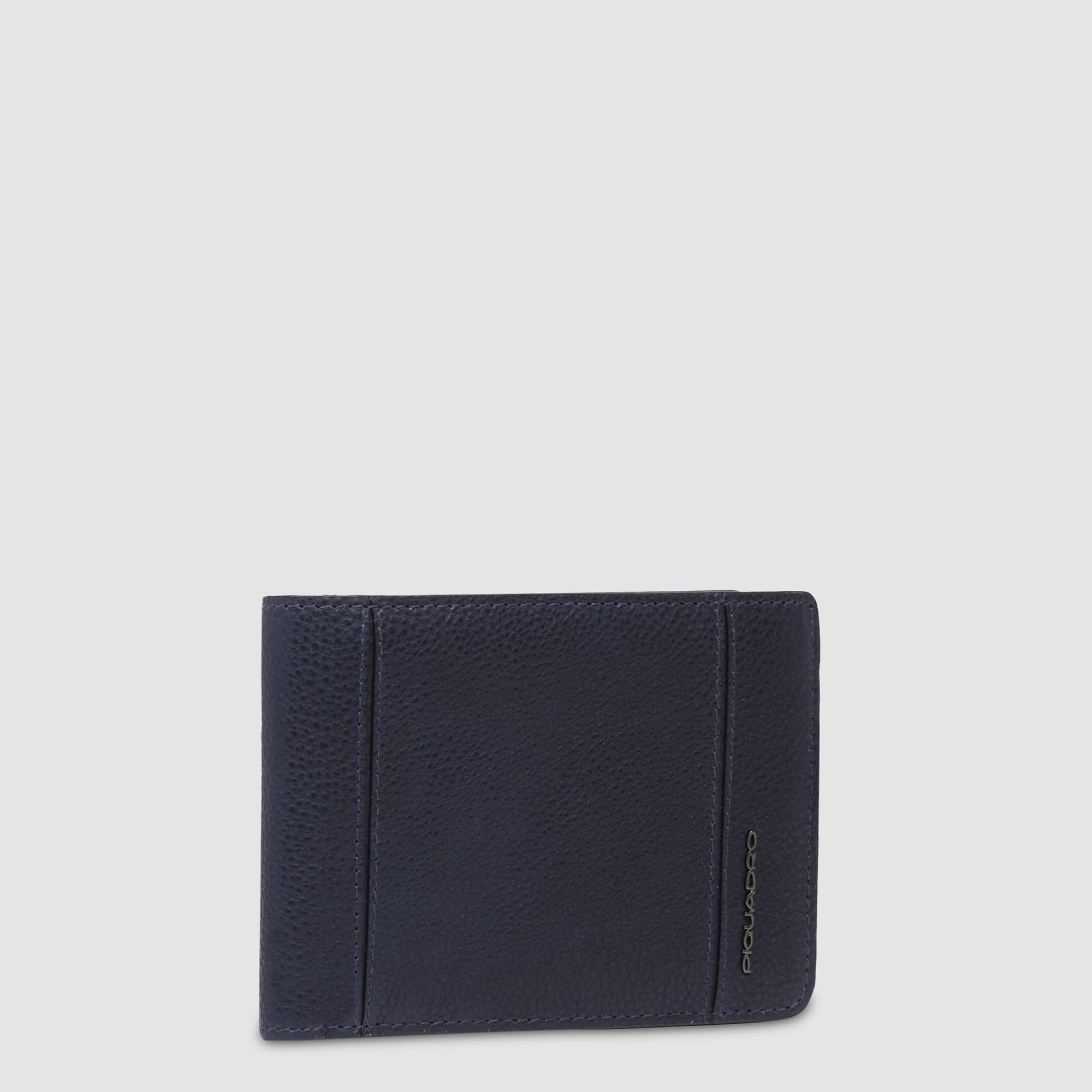 Piquadro Cronus - Portafoglio da uomo Flip Up ID Window RFID blu, blu