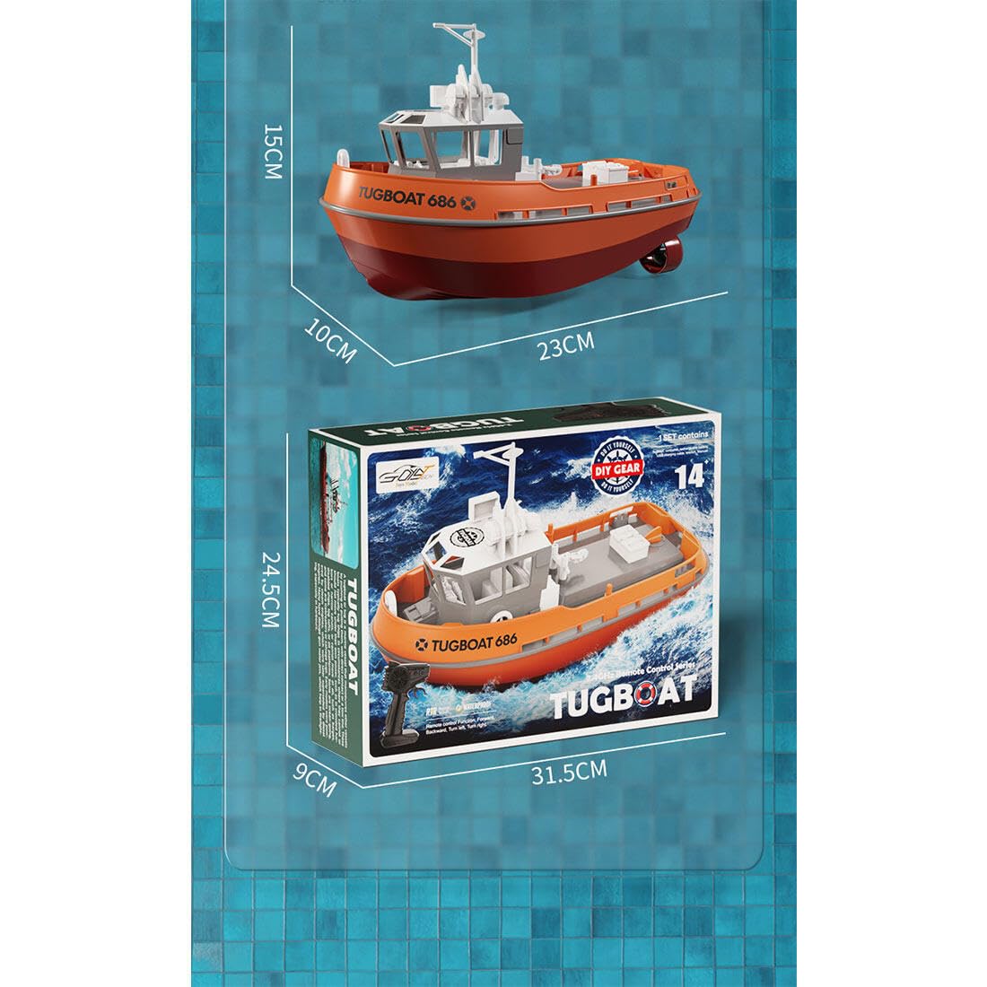 Bateau Télécommandé - Shuttle RC Boat Turbo Challenge - La Grande Récré