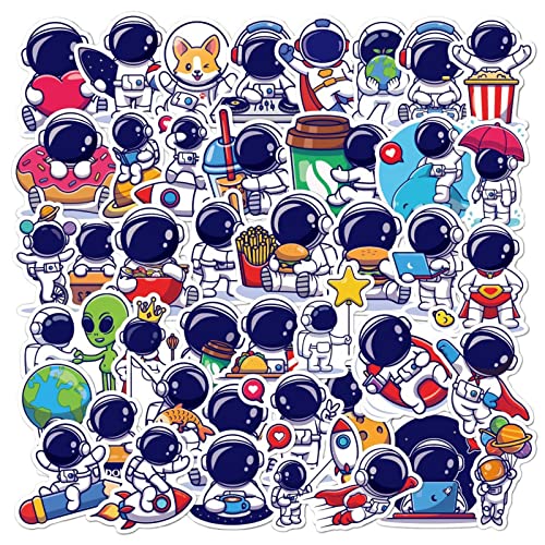 50 peças adesivos de astronauta adesivos de vinil adesivos à prova d'água decalque decorar laptop p