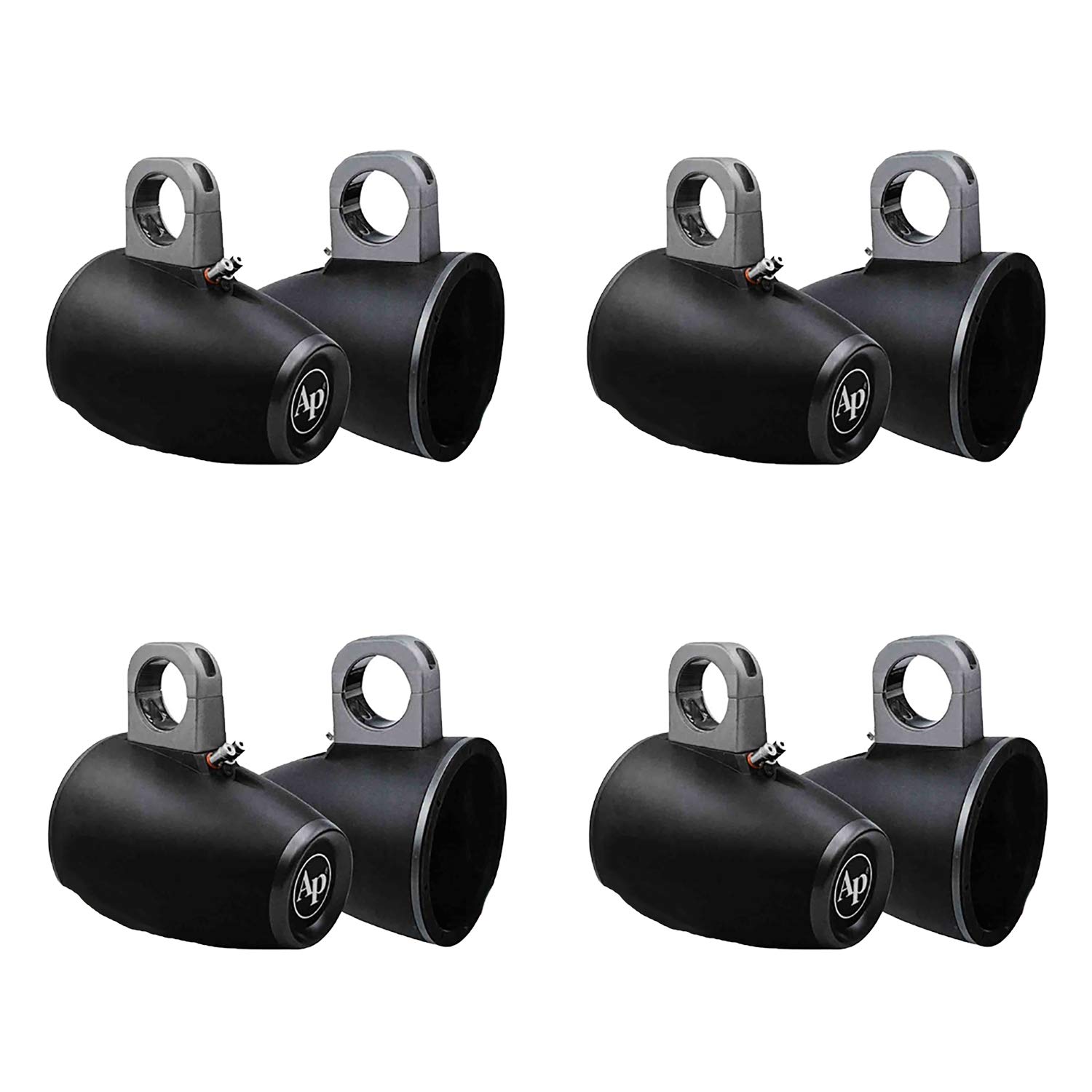 Audiopipe 4 x APMP-600ETW Multi Purpose Car Audio Speaker Enclosure for 6 Inch Speakers, Pair, Black (4 pack)