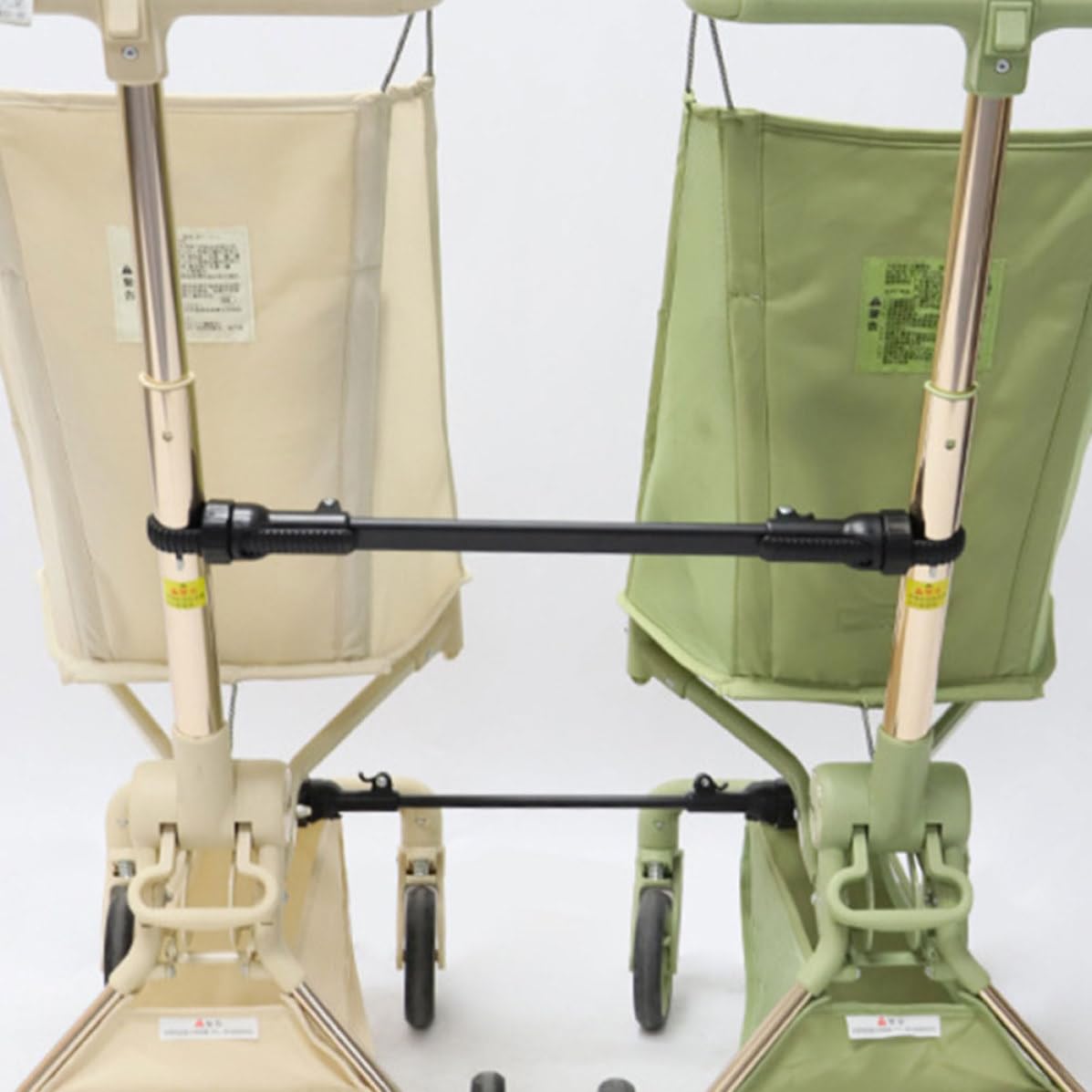 2 Pezzi Connettore per Passeggino Doppio Regolabile, Pieghevole | Collegamento Facile, Aperture Regolabili, Portatile, per Gemelli e Bambini, Viaggi e Uscite
