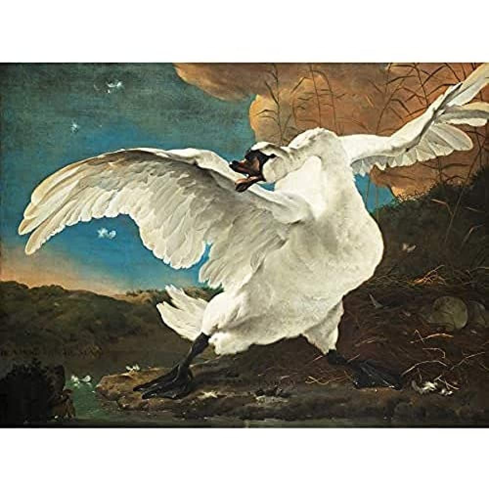 Asselijn The Threatened Swan Painting Unframed Wall Art Print Poster Home Decor Premium