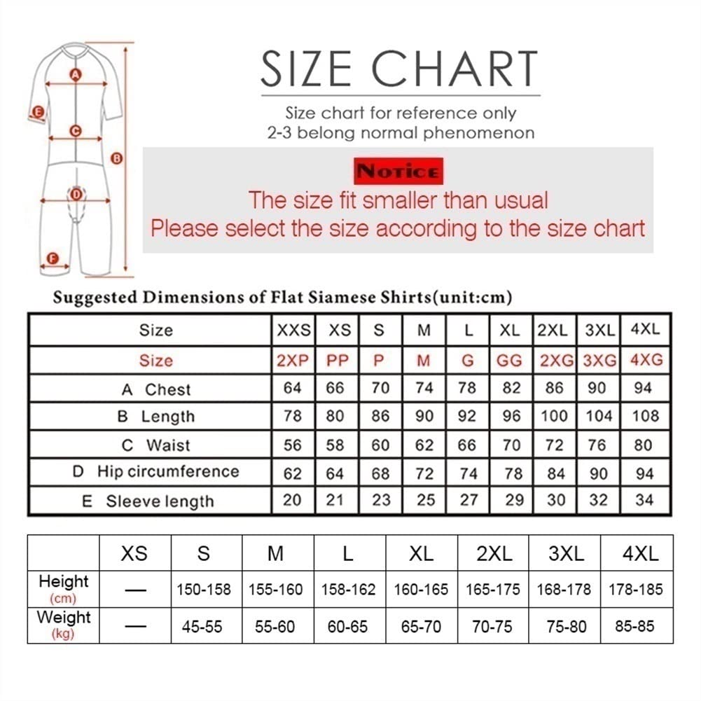 CYTSH Jersey de Ciclismo para Hombre, Traje de triatlón, Mono, Traje de Piel, Ropa de Salpicaduras de Bicicleta, Conjuntos de Punto de Velocidad, Mono Culotte (Color : 03, Size : XXS)