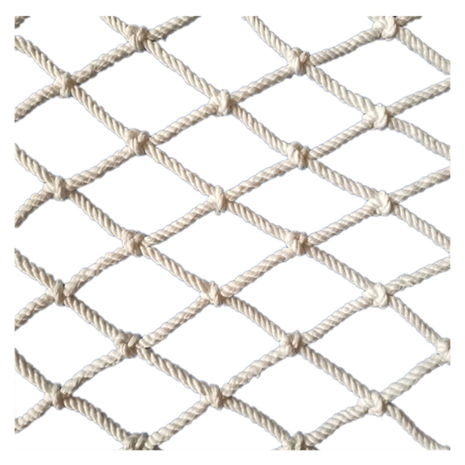 AWSAD Rete di Sicurezza for Bambini Spessore 6mm Griglia 5 Cm / 10 Cm for La Decorazione, Rete Anticaduta Scale Balcone Rete Rampicante Pianta Giardino, 64 Taglie