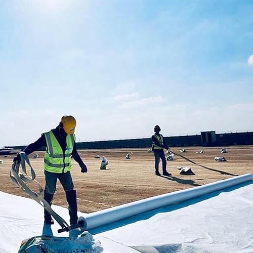 Miniatura 4 de 5oz Heavy Duty Non-Woven Geotextile Fabric for French Drain, Driveway, Soil Stabilization & Weed Control(White,2mx80m6.5ftx262ft)