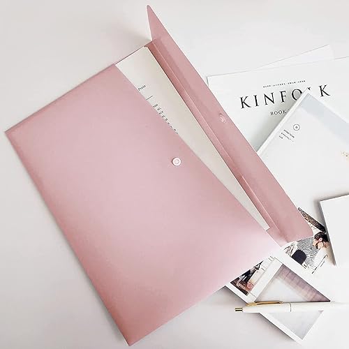 Miniatura 5 de VANRA Carpetas de archivos de polietileno tamaño carta, organizador de sobres de plástico, tamaño A4, soporte plano para documentos con cierre de