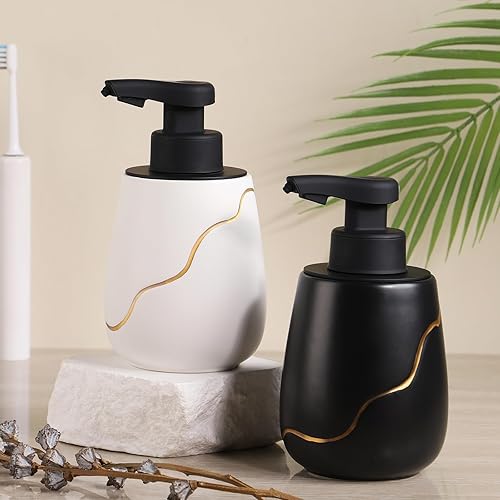 Miniatura 6 de BosilunLife Dispensador automático de jabón para baño, dispensador líquido de manos libres, dispensador eléctrico inteligente de loción y jabón sin