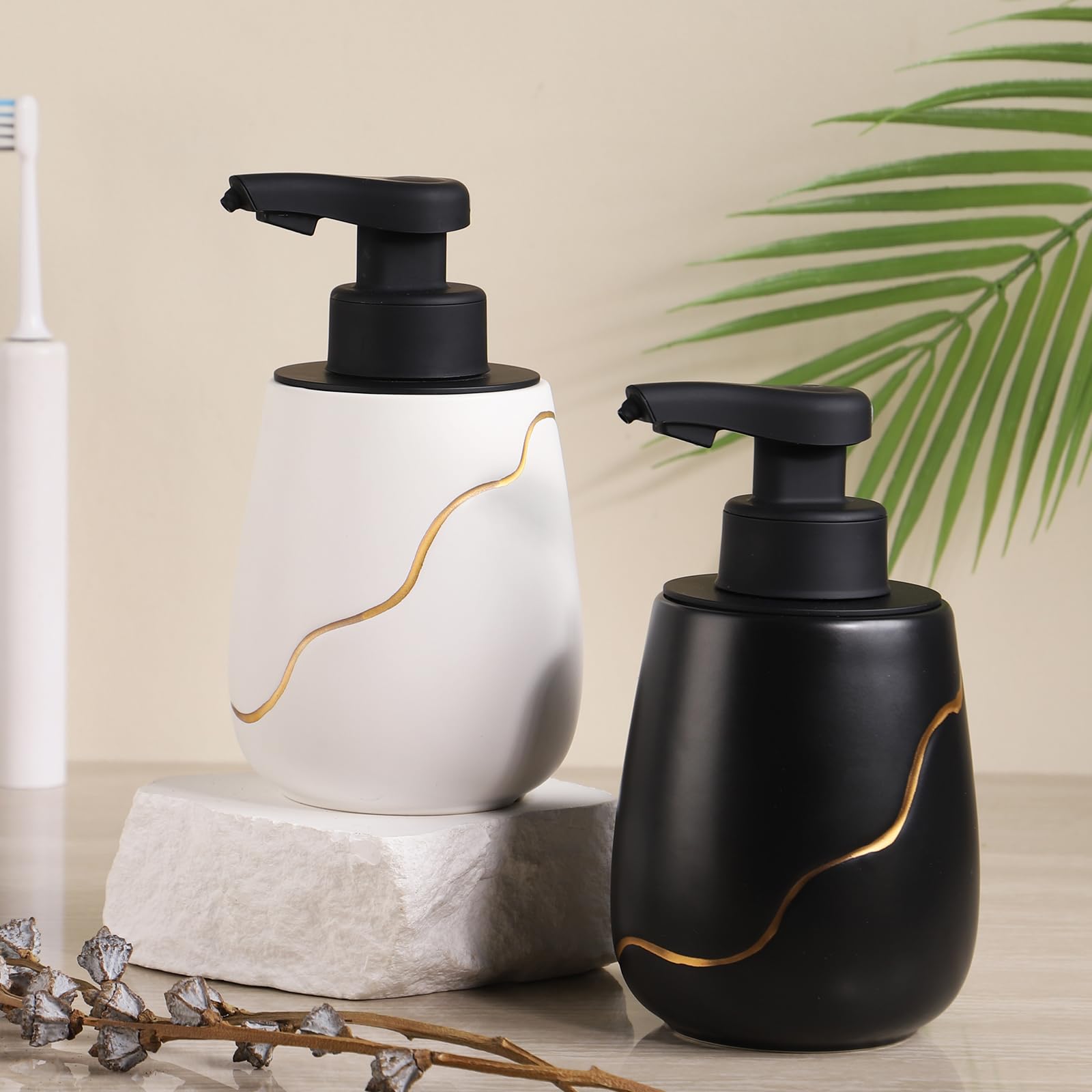BosilunLife Dispensador automático de jabón para baño, dispensador de jabón líquido manos libres, dispensador de jabón eléctrico inteligente, sin contacto, con bomba impermeable, dispensador de jabón
