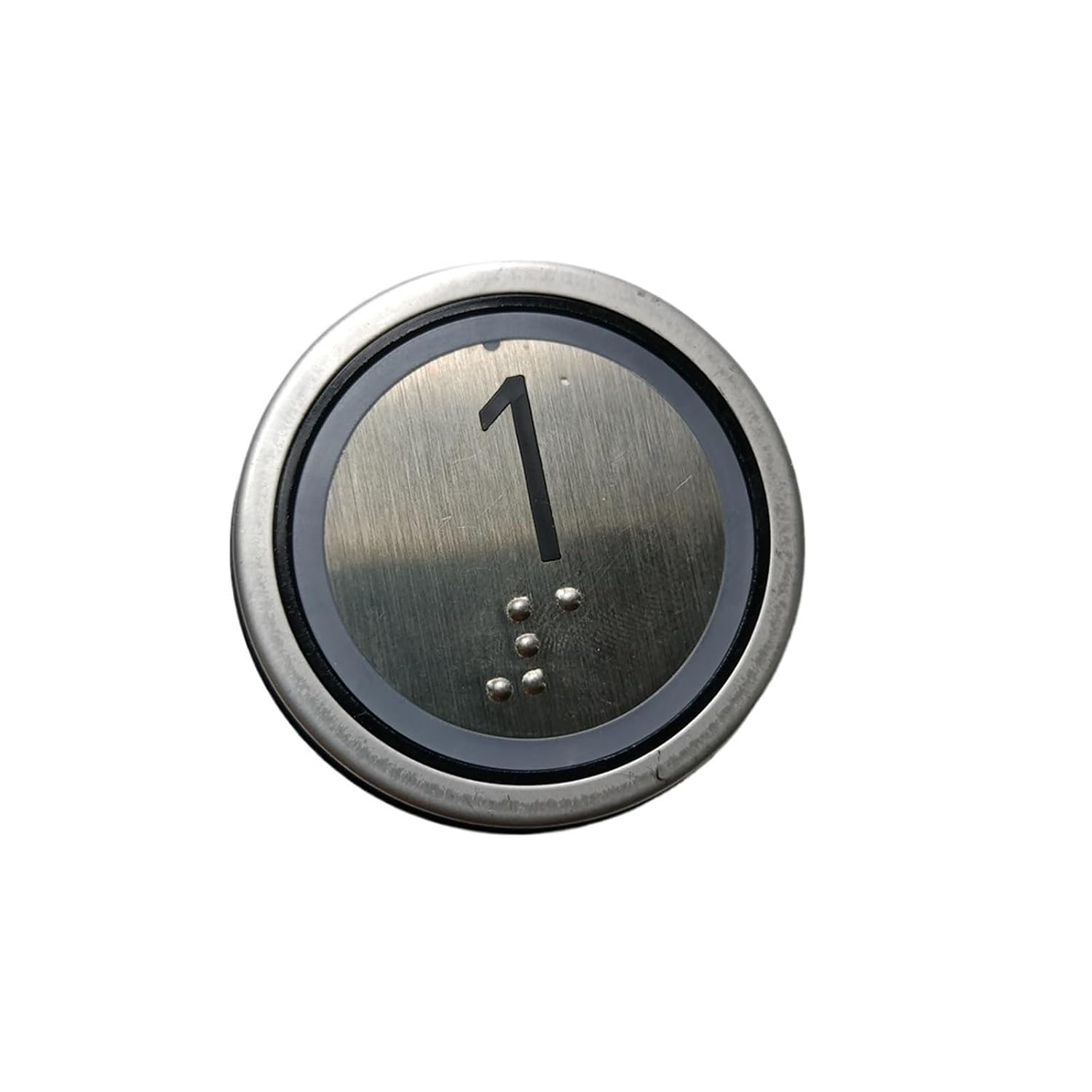 5400 Elevator Lift Push Button D Type Round Stainless Steel Red Light 3-pin 1~10 with Braille
