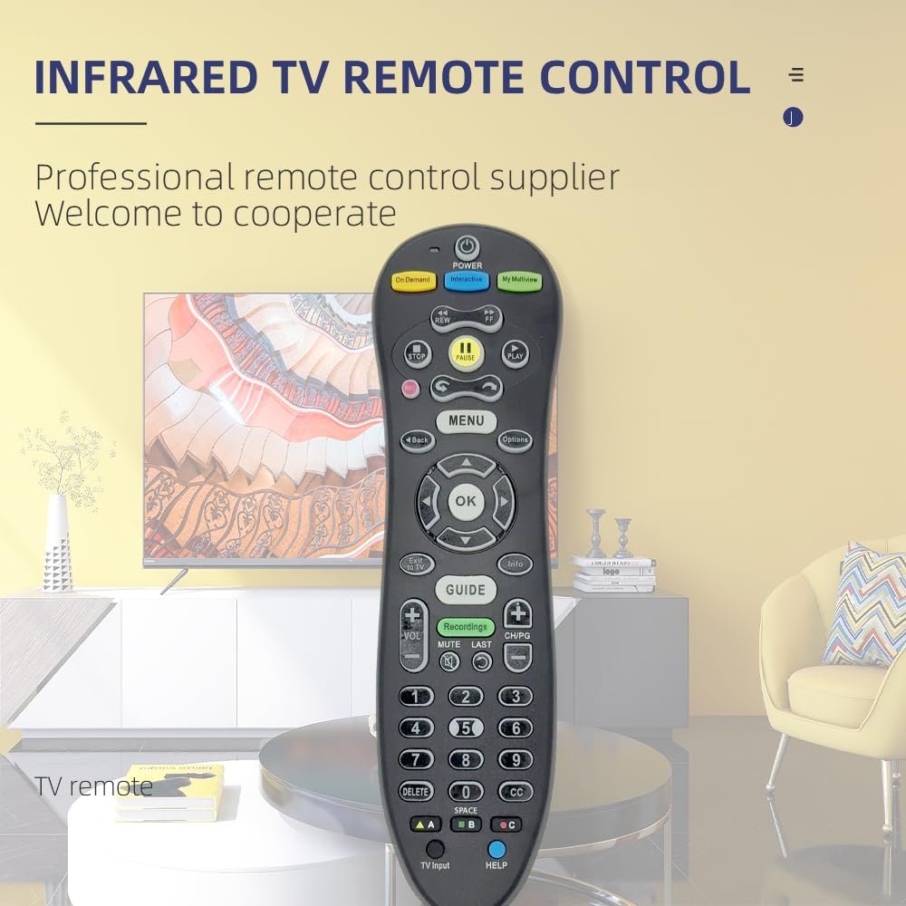 Lot de 2 télécommandes S30-s1b pour Att Uverse - Remplacement universel avec installation facile - Télécommande TV universelle pour un usage quotidien (noir)