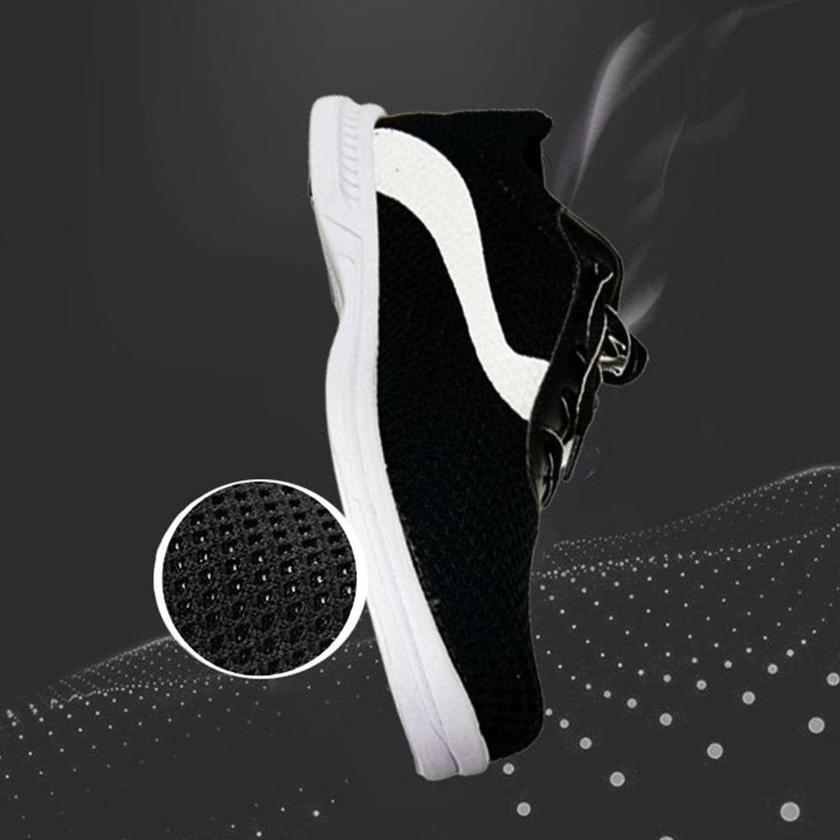Herren Seamless Mesh Bowlingschuhe Atmungsaktiv Athletic Bowlingschuh rutschfest Leichte Schnürung für Rechts