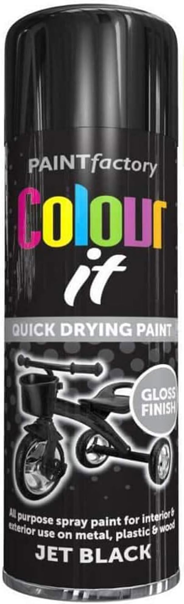 – Paint Factory Black Gloss Spray Paint 250ml - This Versatile General-Purpose Spray Paint Is Designed For Both Interior And Exterior Applications.