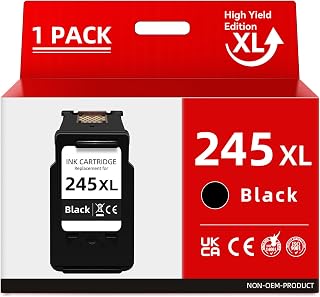Pitooler Remanufactured 245XL Black Ink Cartridge Replacement for Canon PG-245XL 245 XL PG-243 for Pixma TR4520 MG2522 MG2525 MG2900 TS3322 MX490 MX492 TS3320 TS3122 TS3100 TS202 MG3022 MG2920 Printer