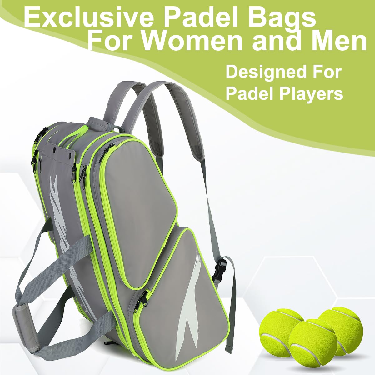 TILDOSAC Padel Racket Tasche Tennis Rucksack für Padel Tennis Pickleball Paddles, Padel Racket Protector Rucksack, Große Sport Pickleball Tasche mit Zaun Haken, Schuhfach, Extrataschen