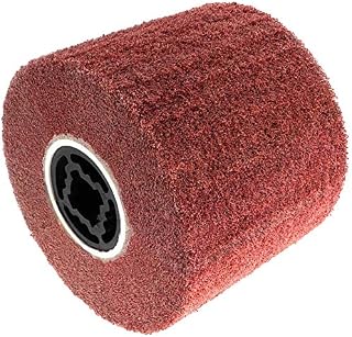 Non Woven Wire Abrasive Drawing Polishing Burnishing Wheel Flap Brush for Surface Treatment Stainless Steel, Aluminum, Copper,Metal 120x100x19mm (60 Grit)