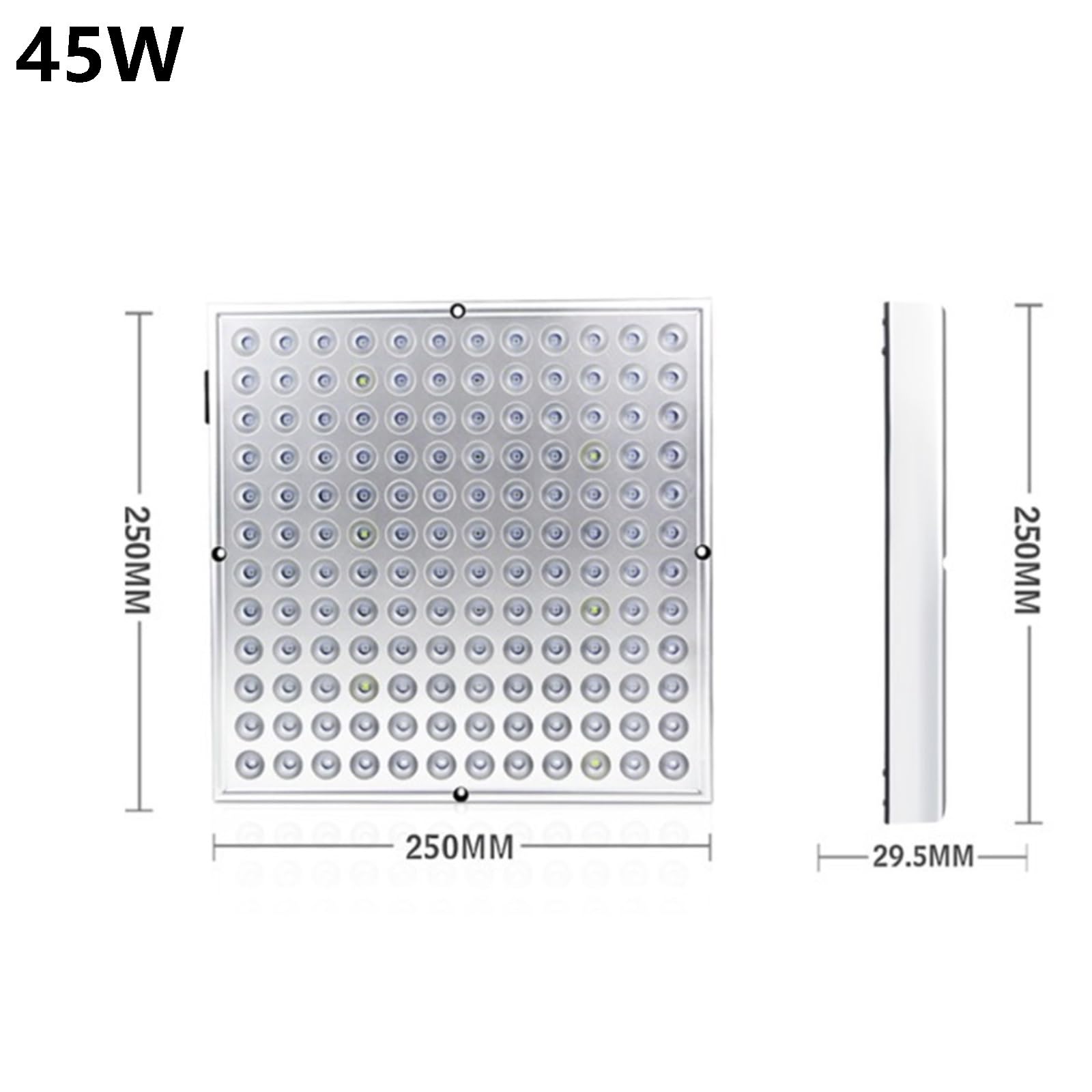 Lampe Horticole, Lampe de croissance à 75/144 LED 25 W/45 W Phytolamp for plantes Lampe de croissance à LED à spectre complet for semis de légumes Fleurs Lampe horticole(45W-144LED)