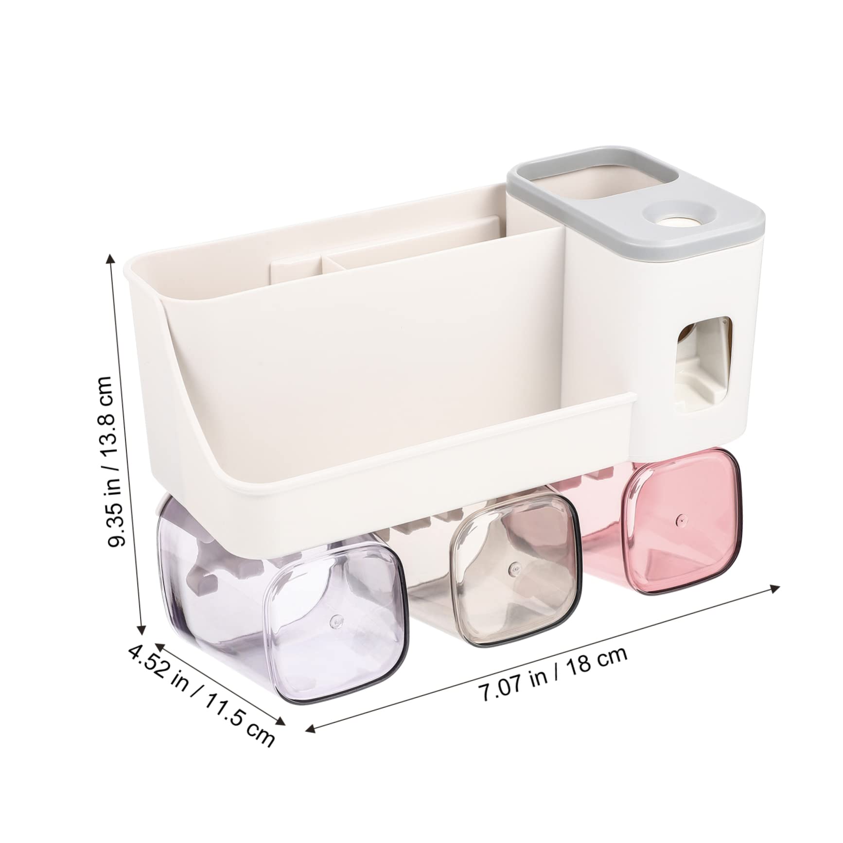 Didiseaon Portaspazzolini da Parete in Plastico, Organizer per Bagno Tazza e Ripiano, per Spazzolini Adulti e Ragazzo Ragazza, per Cucina e Bagno