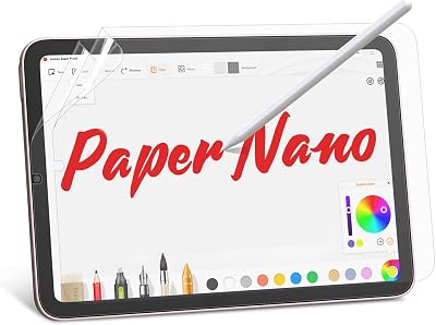 bersem 2 Pack Paperfeel Screen Protector for iPad Mini 7 (A17 Pro) / Mini 6 | 2024/2021(8.3 inch), Matte PET Film for Drawing, Anti-Glare, Compatible with Apple Pencil, Touch Sensitivity, Case Friendly