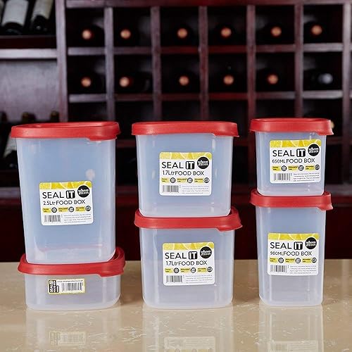 Miniatura 7 de Juego de recipientes de almacenamiento de alimentos de 12 piezas con tapas de fácil bloqueo, sin BPA y 100% a prueba de fugas, plástico