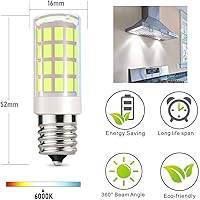 Vista 2 de Luz para horno de microondas, bombilla LED E17, base T7, 4 W (equivalente a halógeno de 40 W), hornos de microondas de 120 V, pieza de repuesto