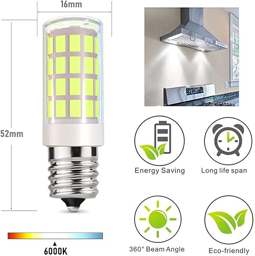 Miniatura 2 de Luz para horno de microondas, bombilla LED E17, base T7, 4 W (equivalente a halógeno de 40 W), hornos de microondas de 120 V, pieza de repuesto para