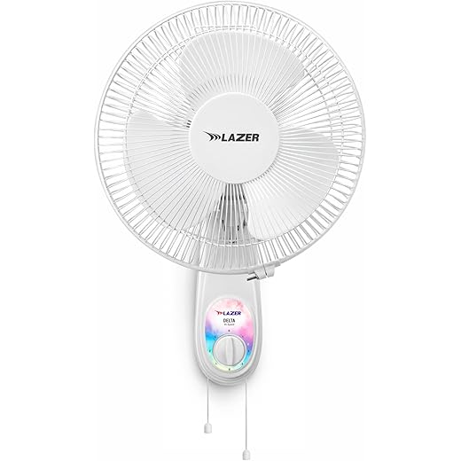 Lazer Delta 400mm High Speed Wall Fan White