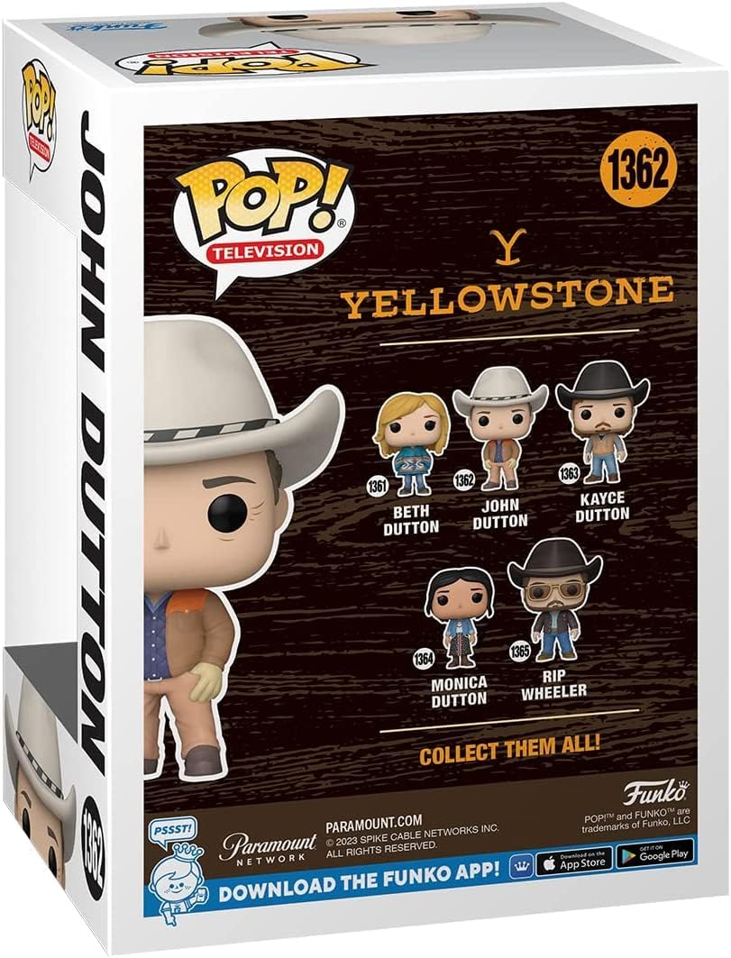 POP Funko TV: Yellowstone - John Dutton Vinyl Figure (Bundled with Compatible Box Protector Case) Multicolored 3.75 Inches