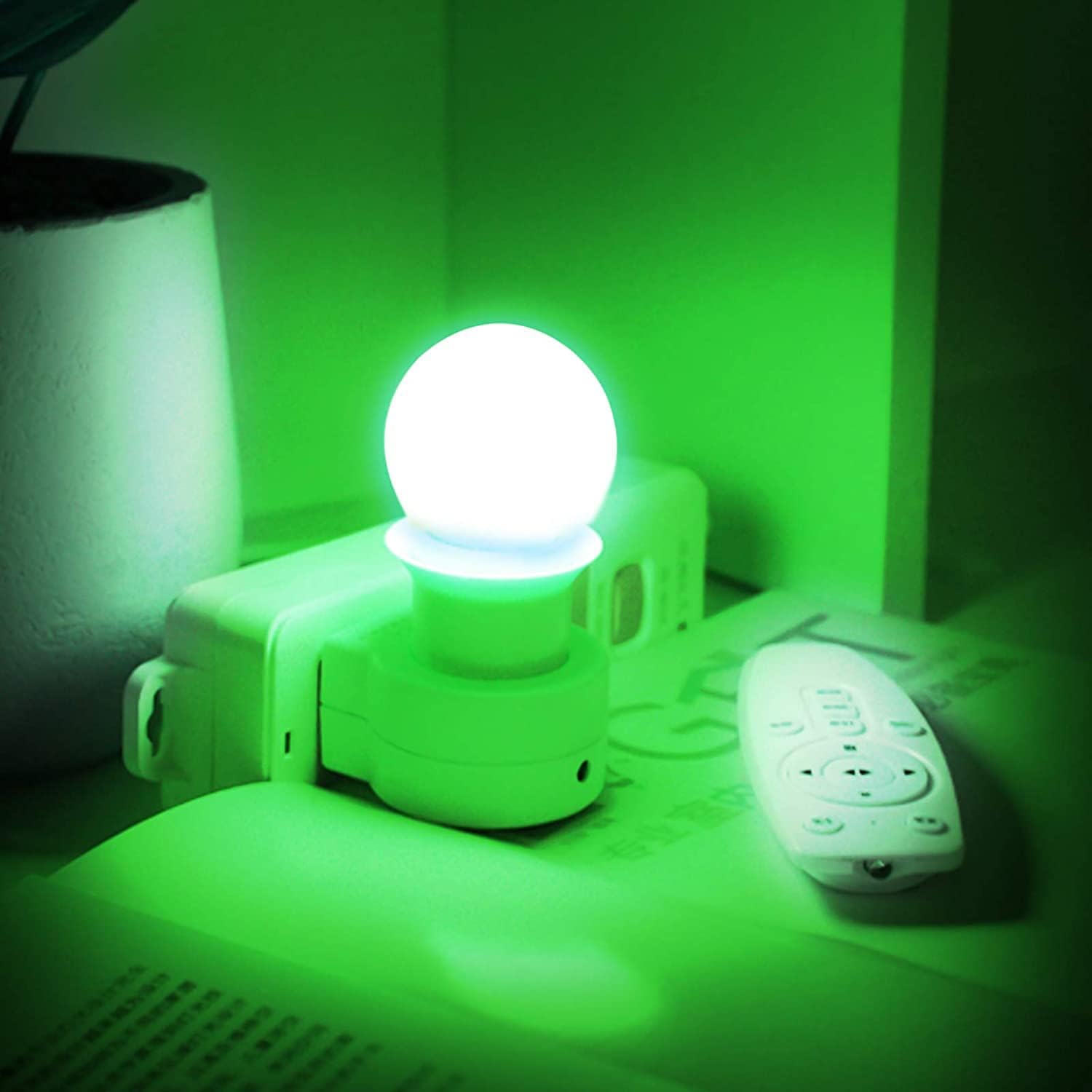 Green 9W LED Decorative Light Bulbs, 4-Pack