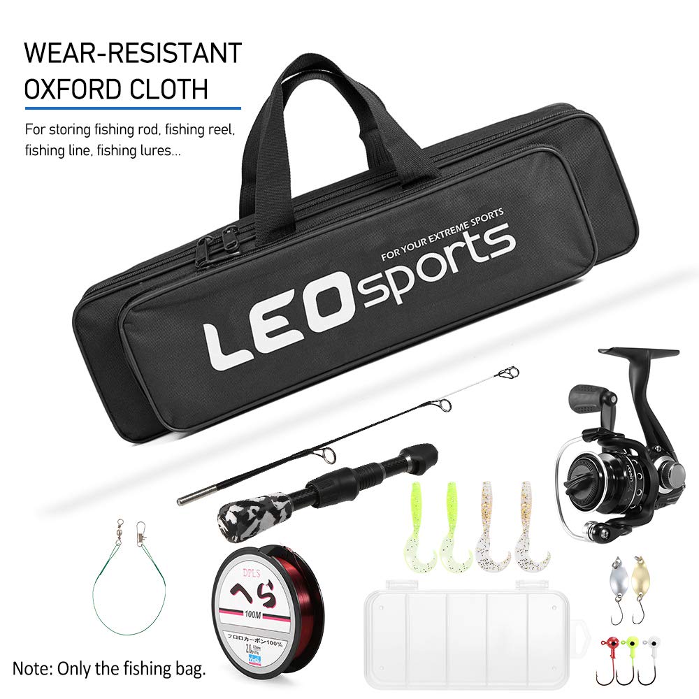 cloth fishing reel bags LEOFISHING Tackle Storage Bag - 130cm/4.27ft Portable Rod & Organizer - Durable Oxford Large Capacity Travel Fishing Cover Bag So that you could quickly open it from the middle Rofawee Fishing Tackle Bag