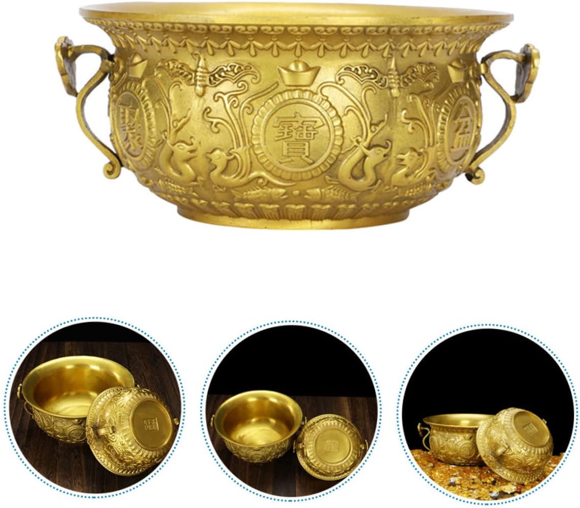 Vintage Cornucopia Treasure Bowl Home Decor Ornament Decorative Bowl for Pooja